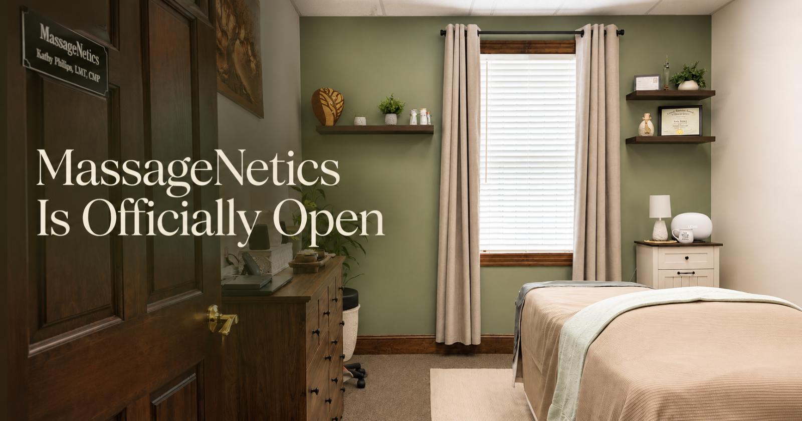 MassageNetics is N ow Open at Our New Location
